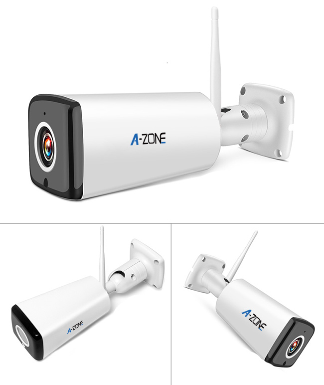 ZONE White IR Wireless Bullet Camera High Defination IP66 Two Ways Audio