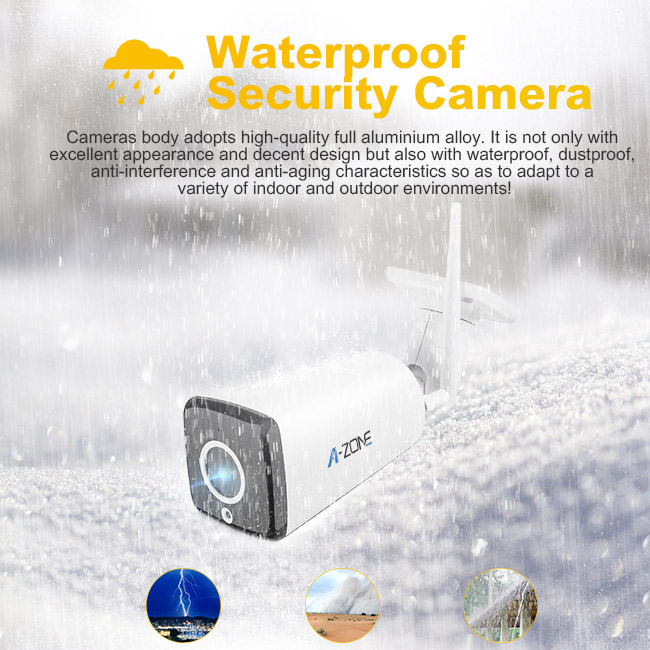 1080P  Wireless Bullet Security Cameras P2P Build In IR CUT 2 Years Warranty