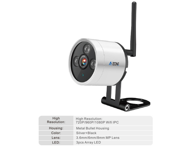 960P External Wifi Surveillance Camera IP66 3PCS Class A Array LED 20m IR Range