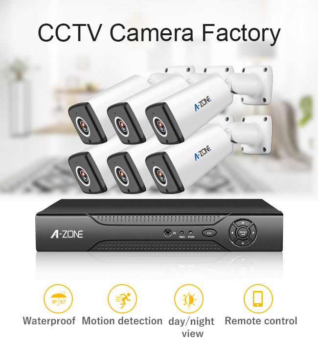 Digital Infrared AHD CCTV Kit , 1.3MP 6 Channel Nvr Camera System Home Security