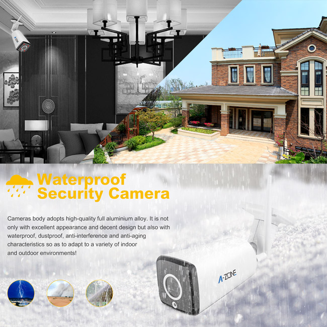 1080P External Wireless CCTV Camera Kit Support Motion Detection