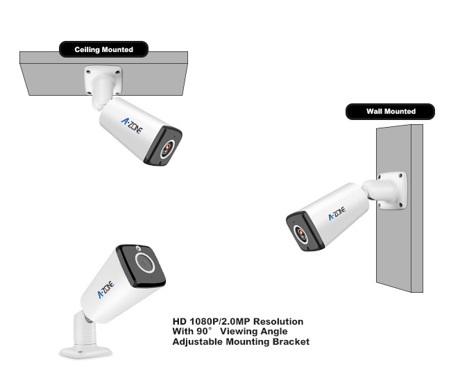 Metal Bullet Wireless CCTV Camera Kit , 4ch Wireless Surveillance Kit With nvr