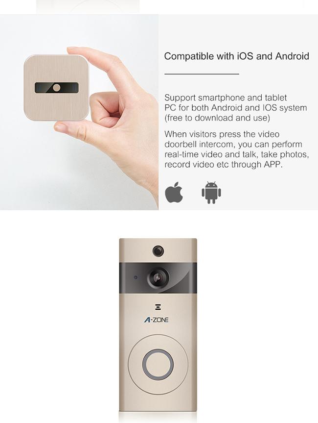 Two Way Audio Wifi Visual Intercom Doorbell  Hidden Doorbell Camera