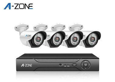 China 2MP 4 Channel IP CCTV Camera Kits , Metal Bullet Hd Ip Nvr Security System supplier