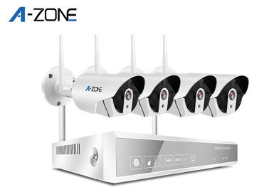 China Waterproof 4 Channel Nvr Home Security System , Wireless Cctv Kits With Recorder supplier