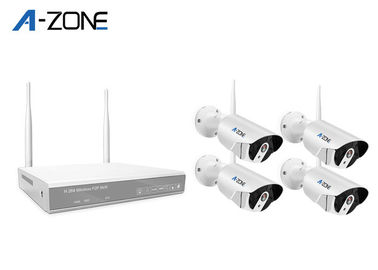 China 1.0MP 720P 4 Wireless CCTV Camera Kit  , House Security Camera Kit  supplier