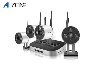 China 4 Camera Wireless Security System With nvr  , 1080p Cctv Kit Waterproof IP66 factory